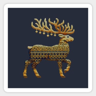 Knitted Reindeer: Family Christmas Design Sticker